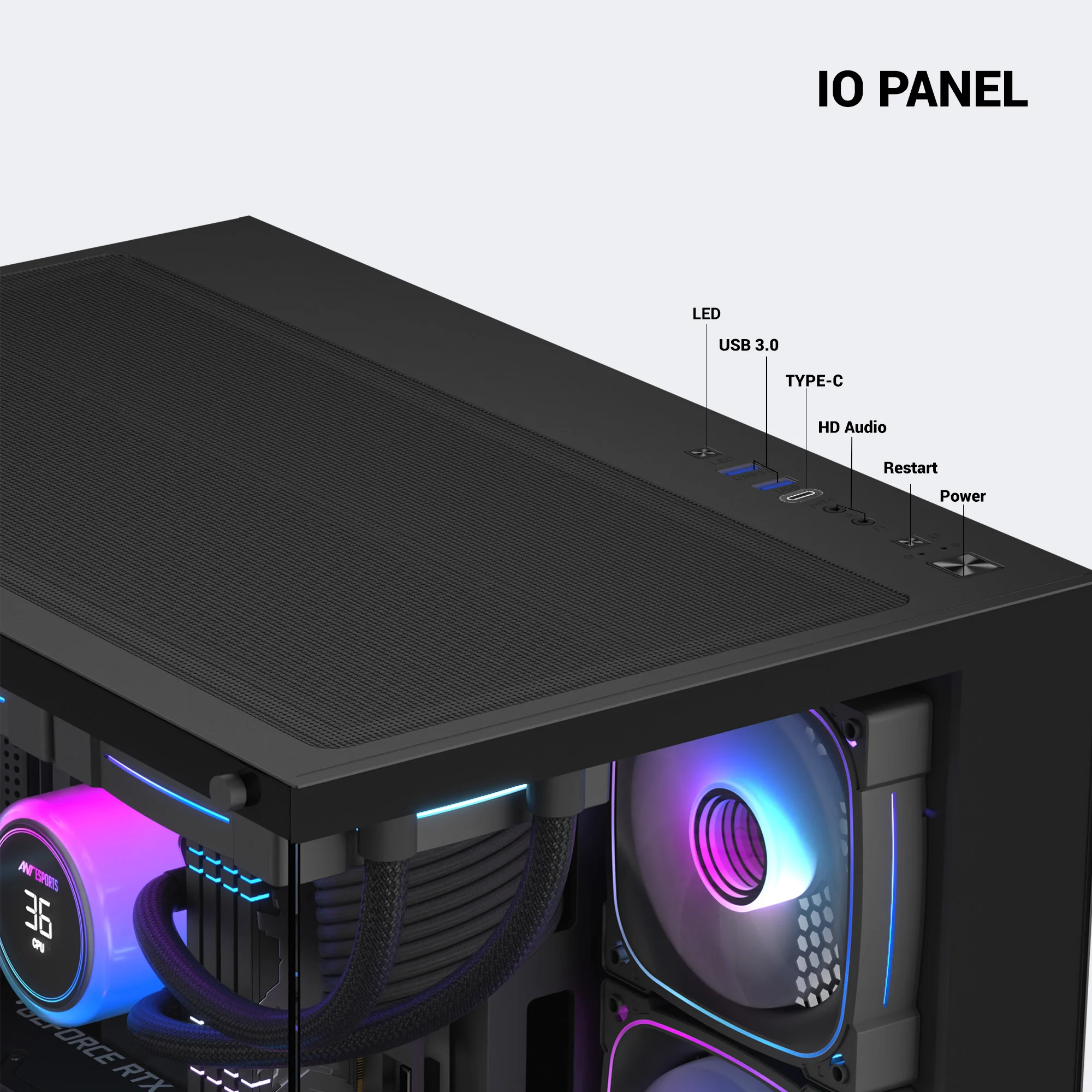 Ant Esports Crystal X7 Pro Max Mid Tower ARGB Gaming Cabinet