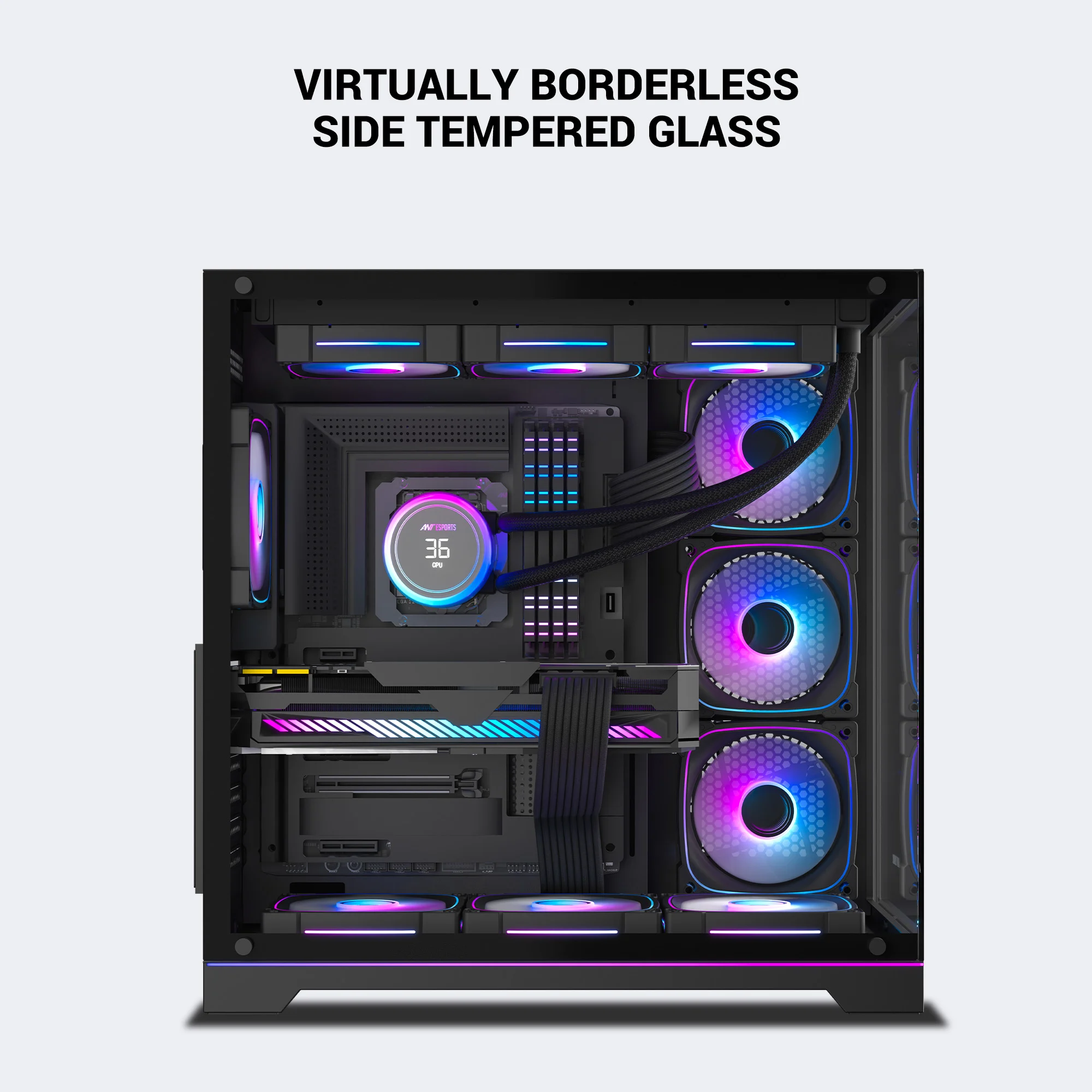 Ant Esports Crystal X7 Pro Max Mid Tower ARGB Gaming Cabinet