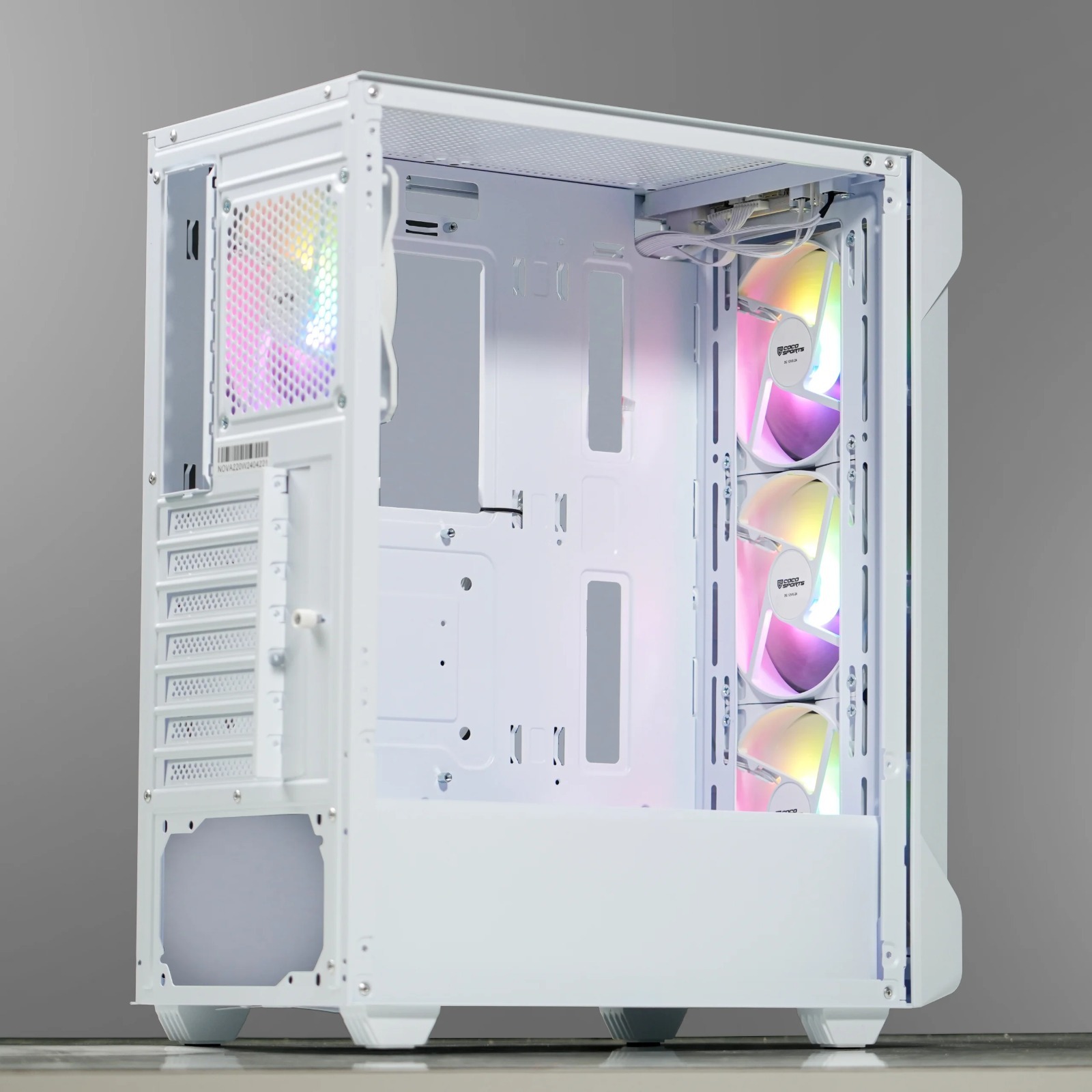 COCONUT GAMING CABINET RGB NOVA 220 WHITE