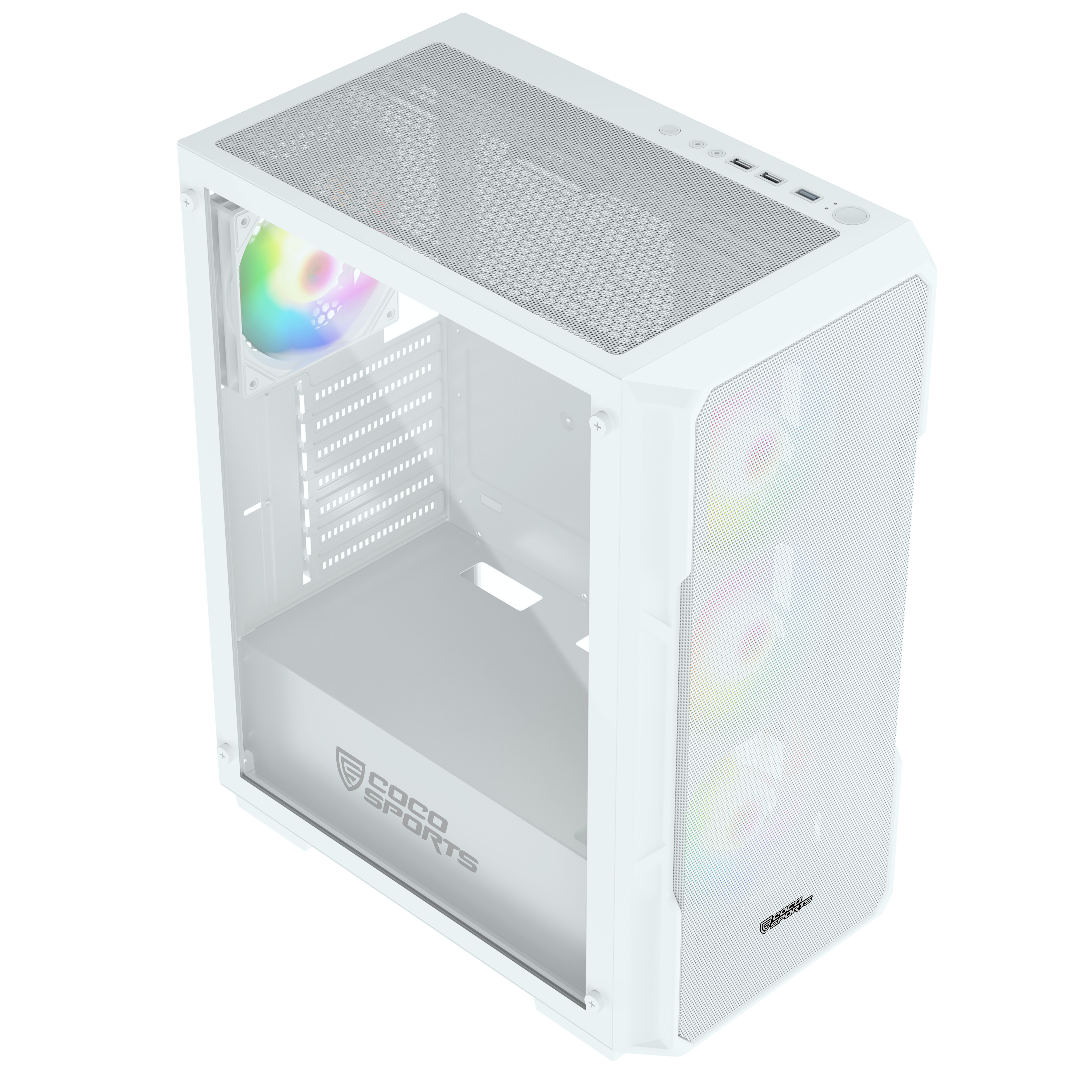 COCONUT GAMING CABINET ARGB CORE 100M WHITE