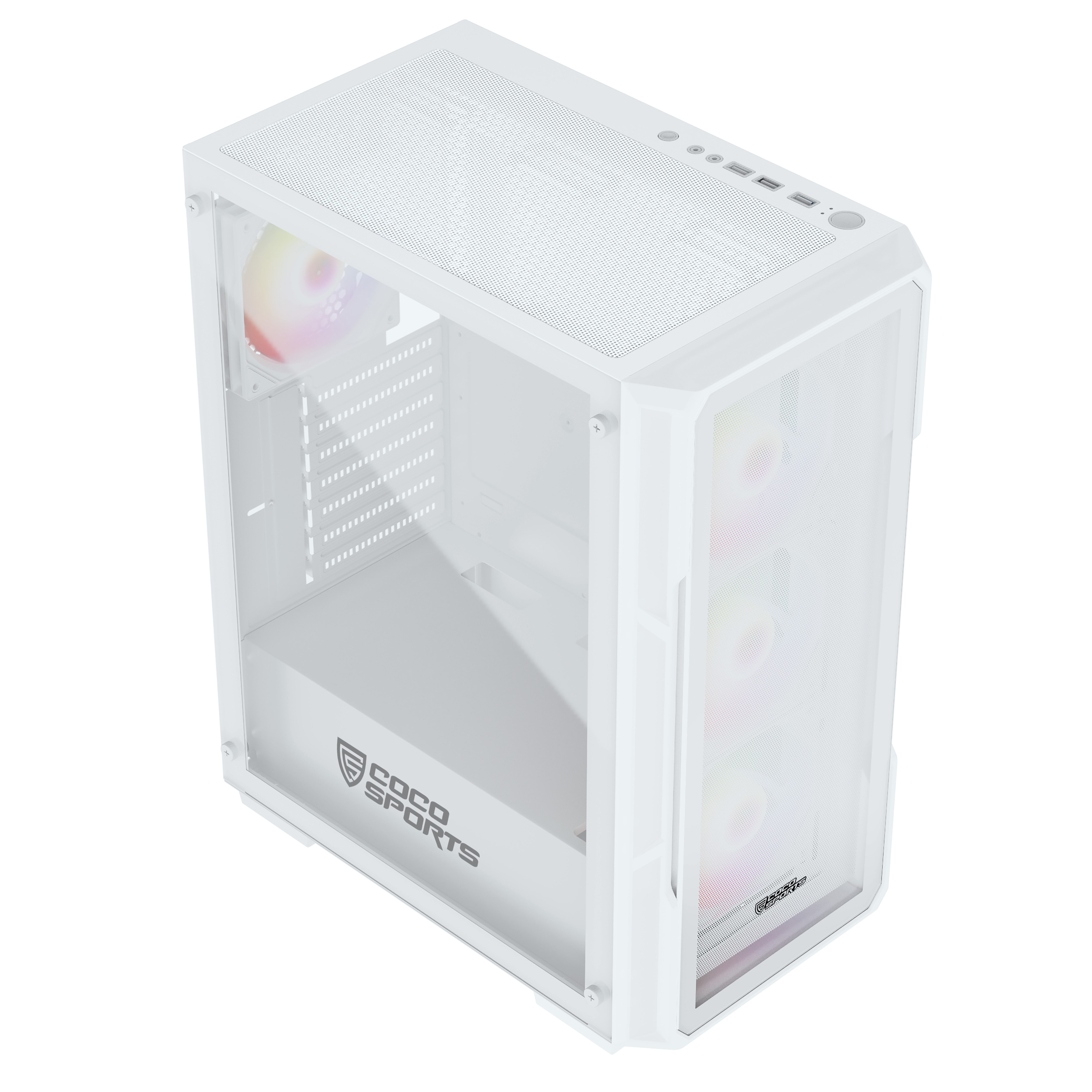 COCONUT GAMING CABINET ARGB CORE 200M WHITE