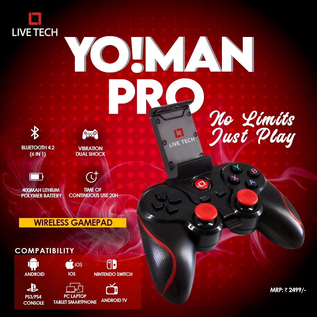 LIVE TECH WIRELESS GAMEPAD (YO MAN)