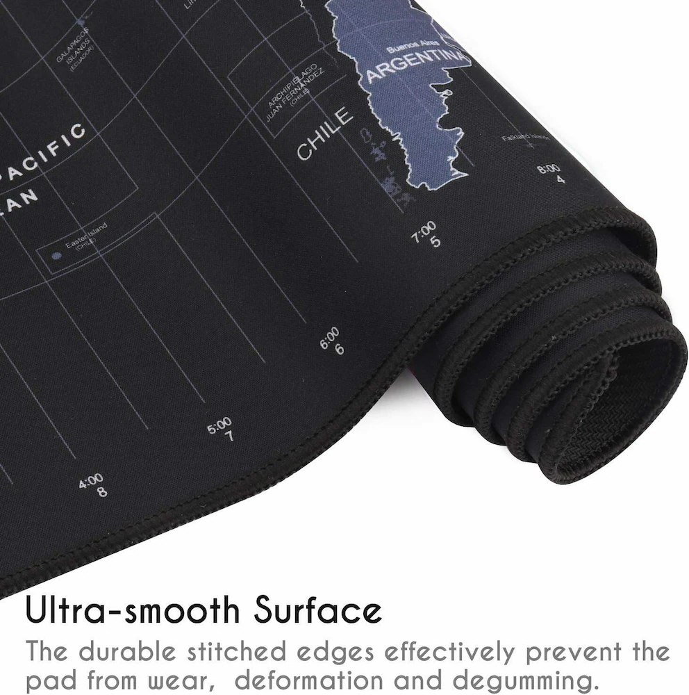 WORLD MAP PRINTED MOUSEPAD 300*800*2MM