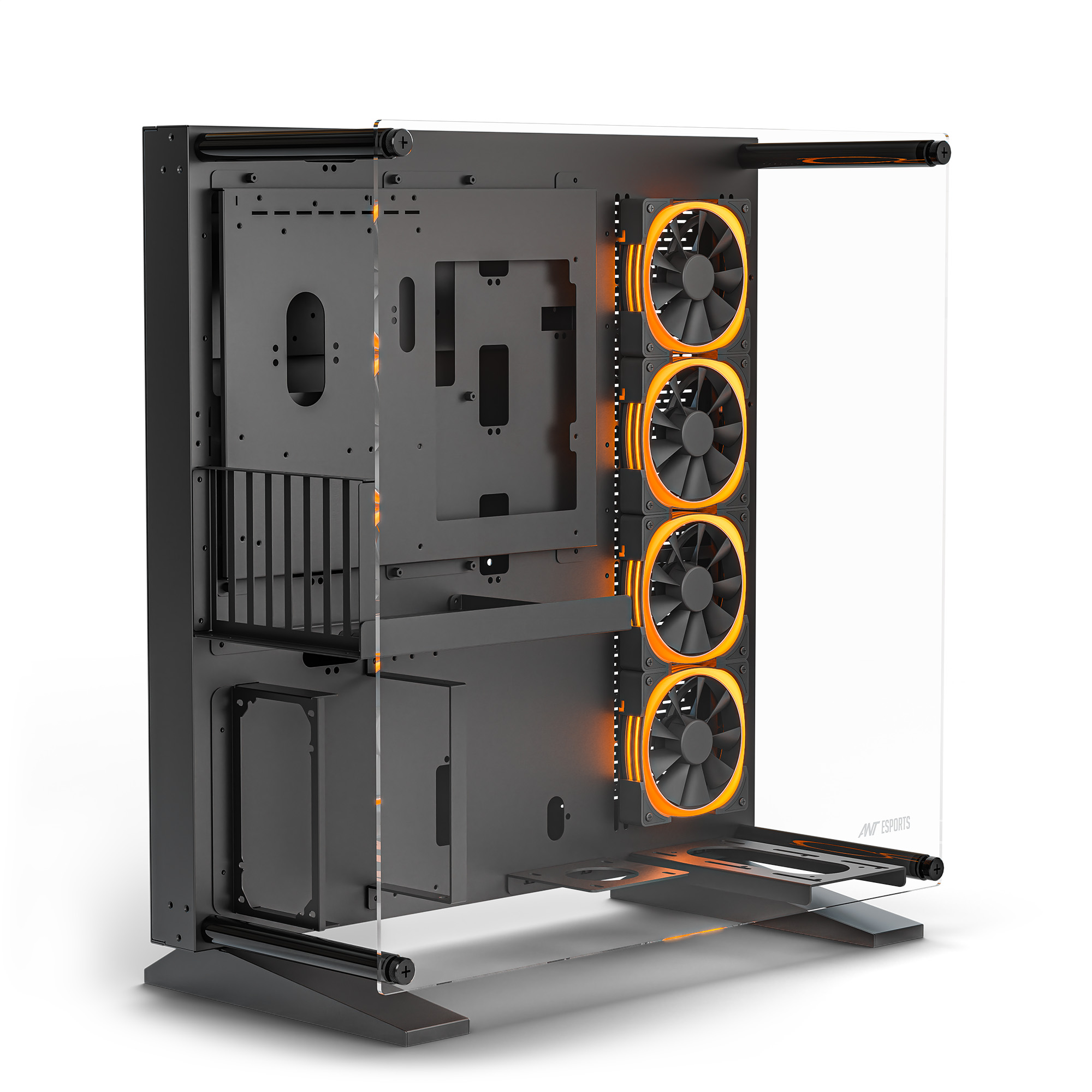 Ant Esports Cypher K9 Mid-Tower ATX Open-Frame Gaming Cabinet – Black