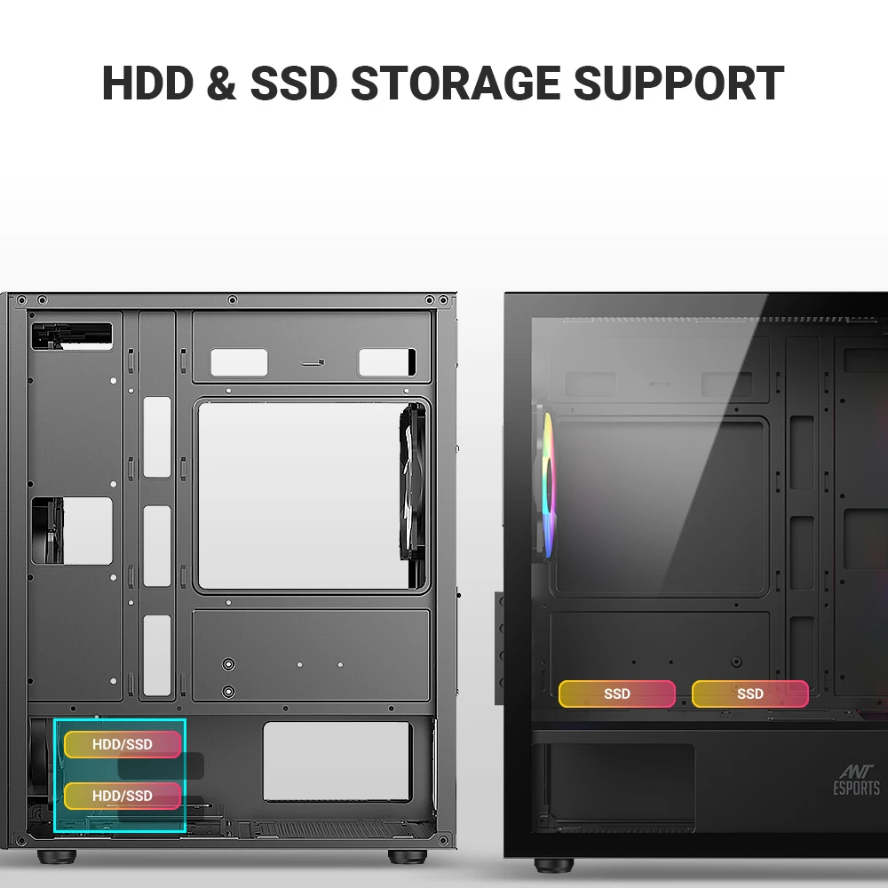 Ant Esports Gaming Cabinet 205 Mini 6F Black