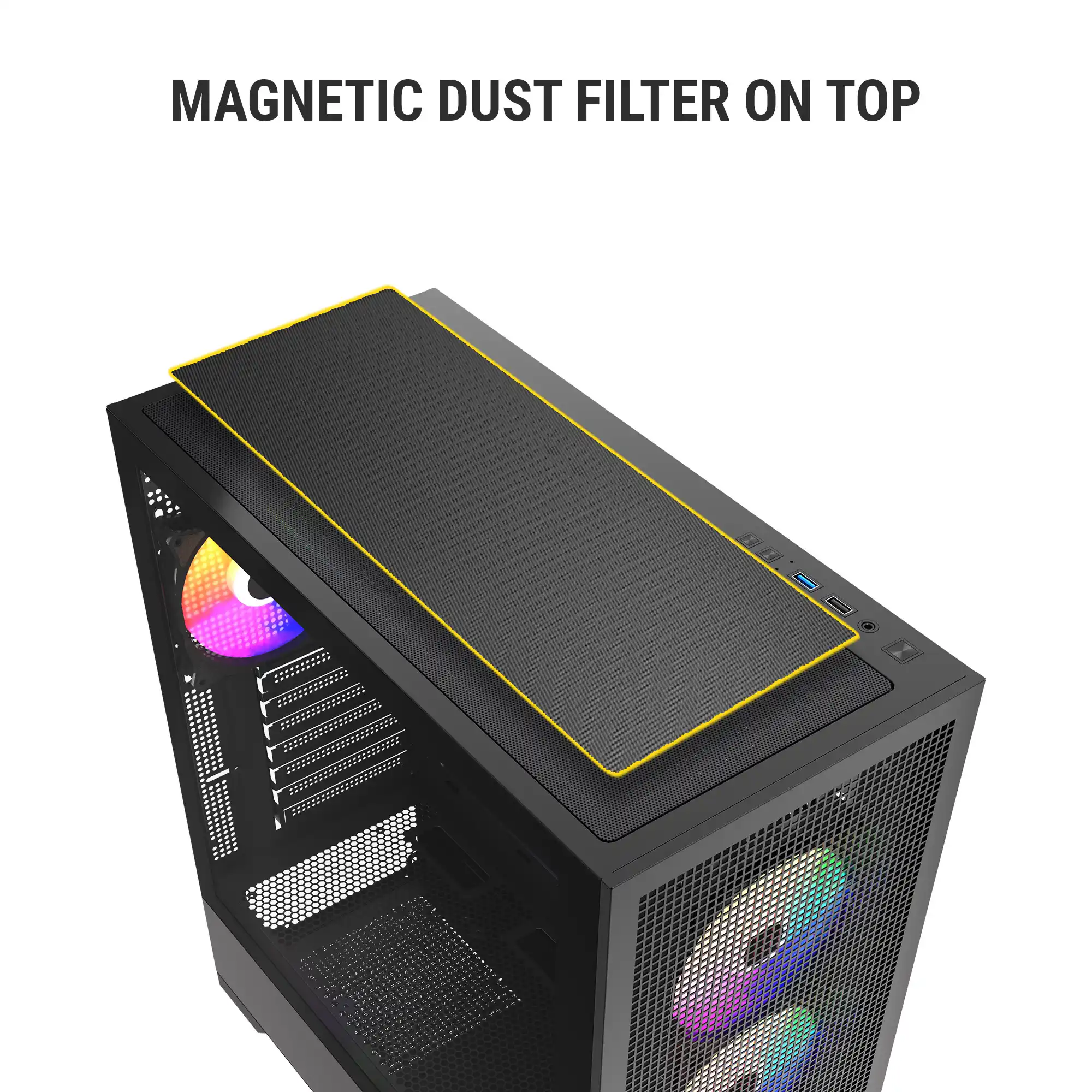 Ant Esports EVO 360 Black Mid Tower Cabinet (ATX/M-ATX/M-ITX)