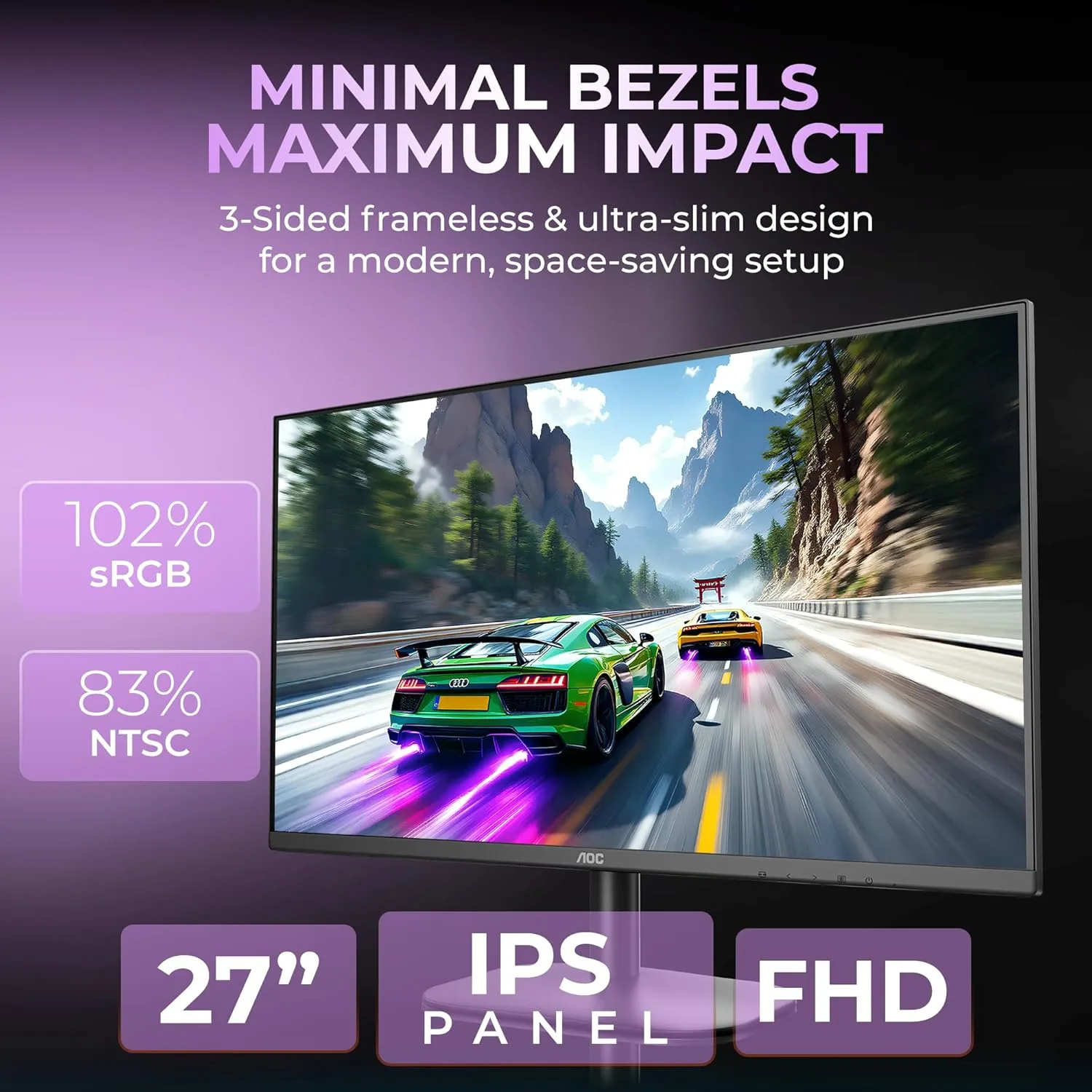 AOC 27B2H2 27 Inch LED Monitor – Black