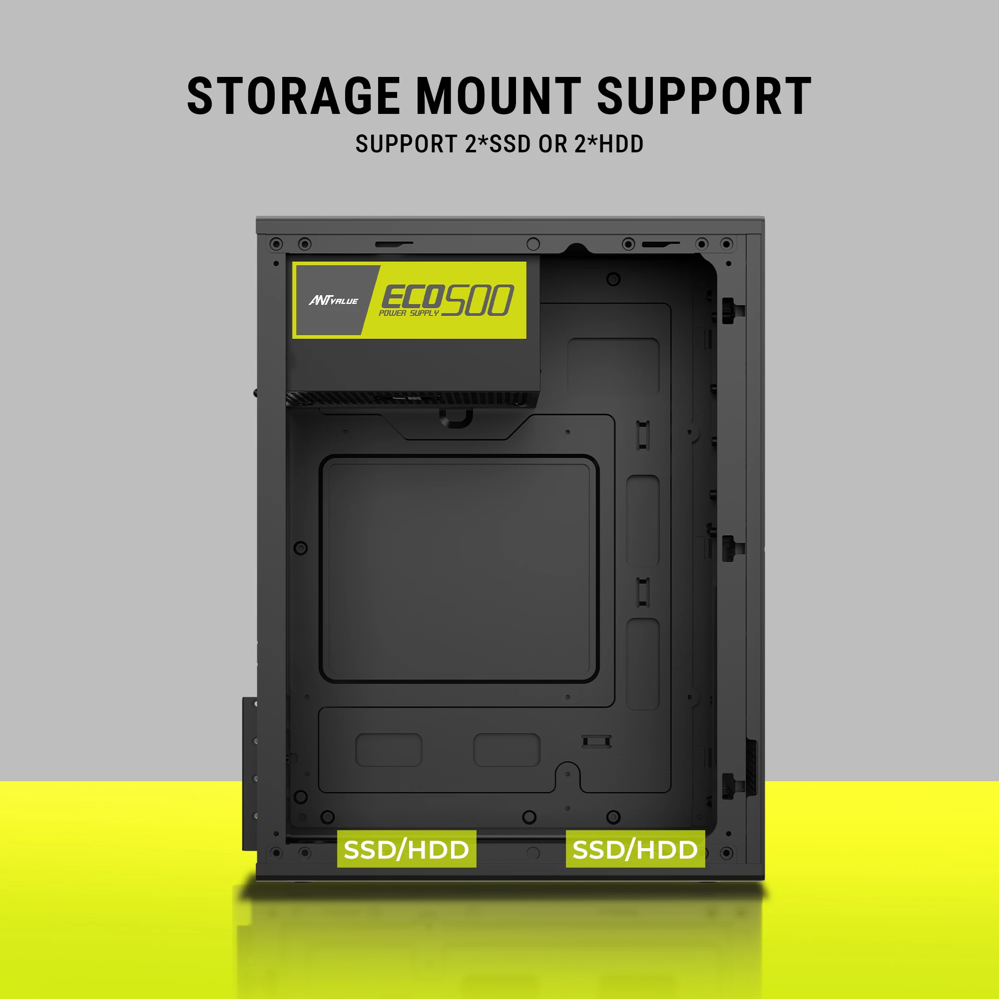 Ant Value VM4P Mini Tower Cabinet with Pre-Installed PSU