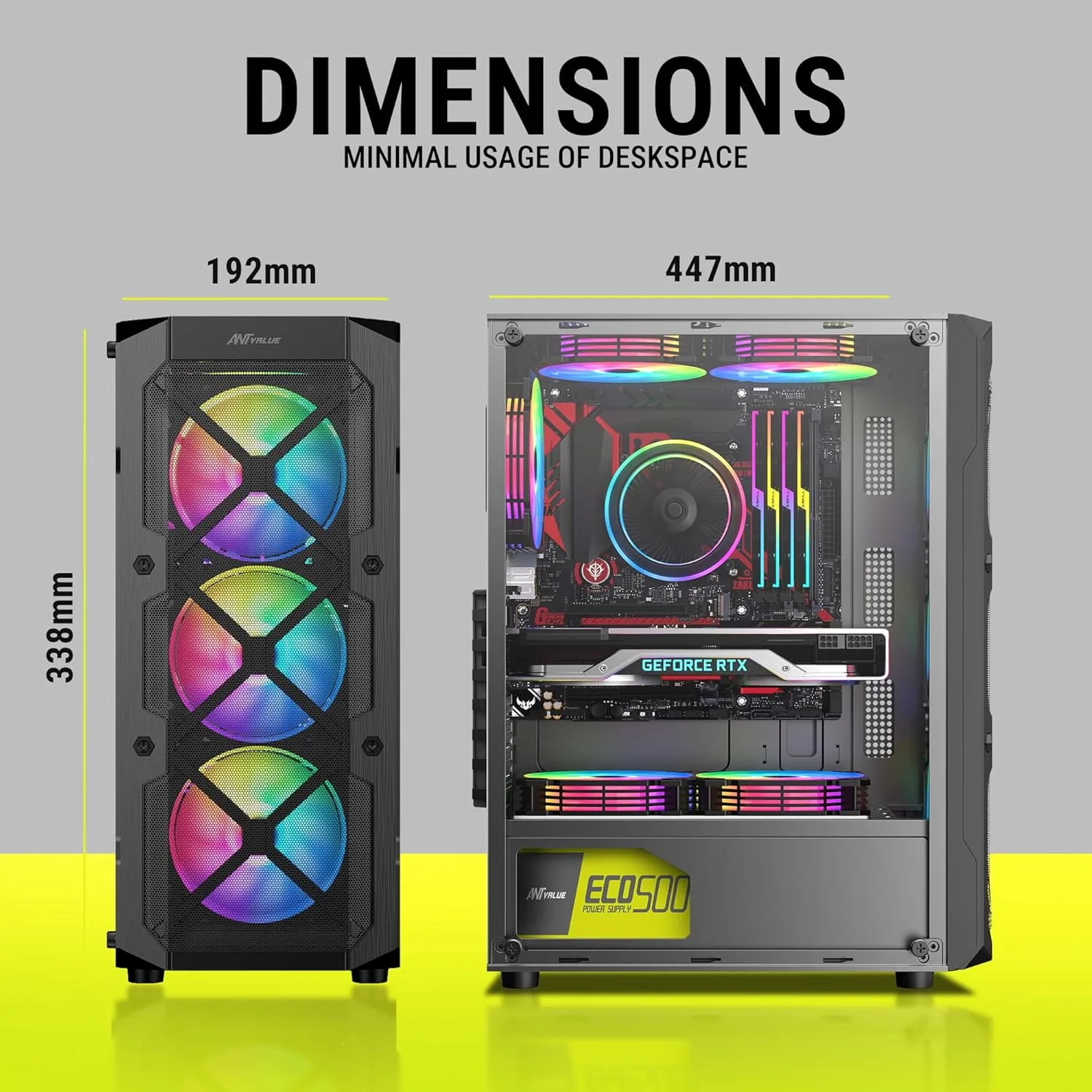 Ant Value VM50 ARGB Mid-Tower Gaming Computer Cabinet