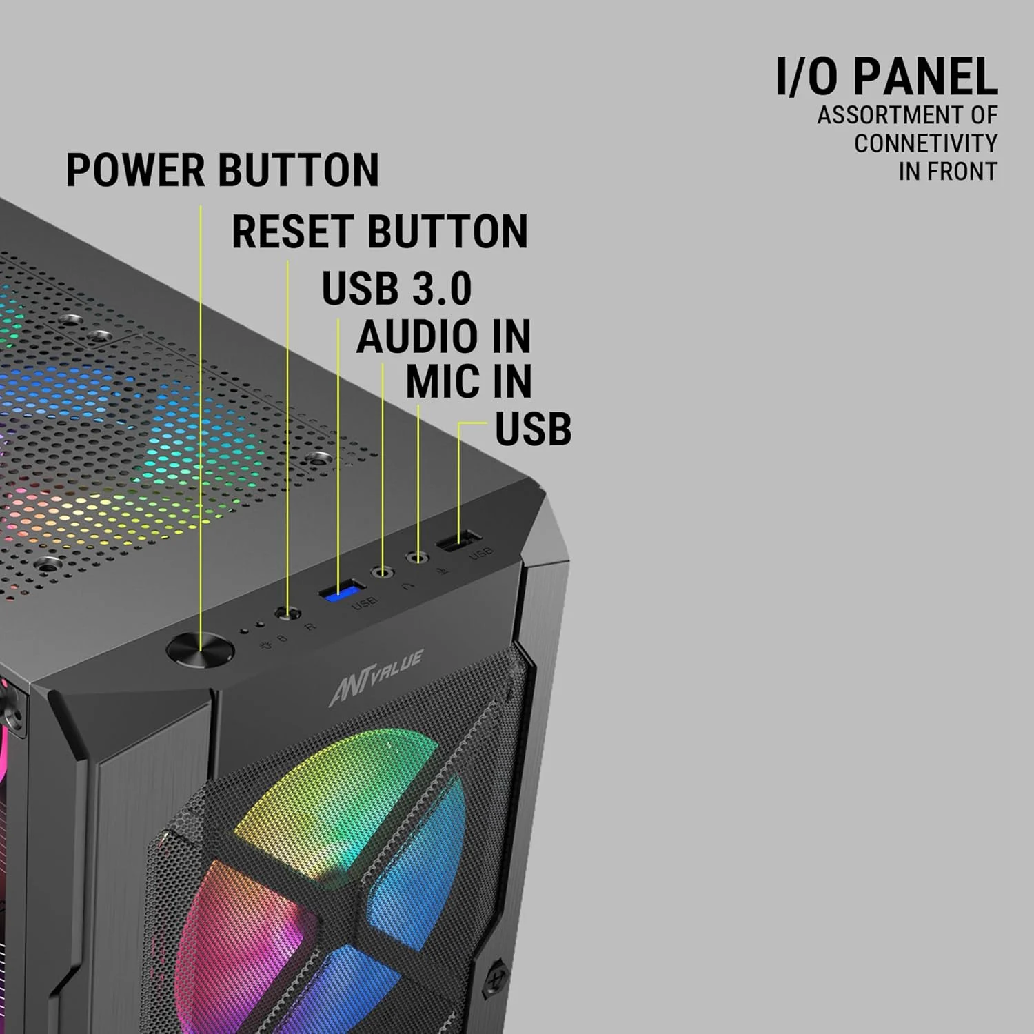 Ant Value VM50 ARGB Mid-Tower Gaming Computer Cabinet