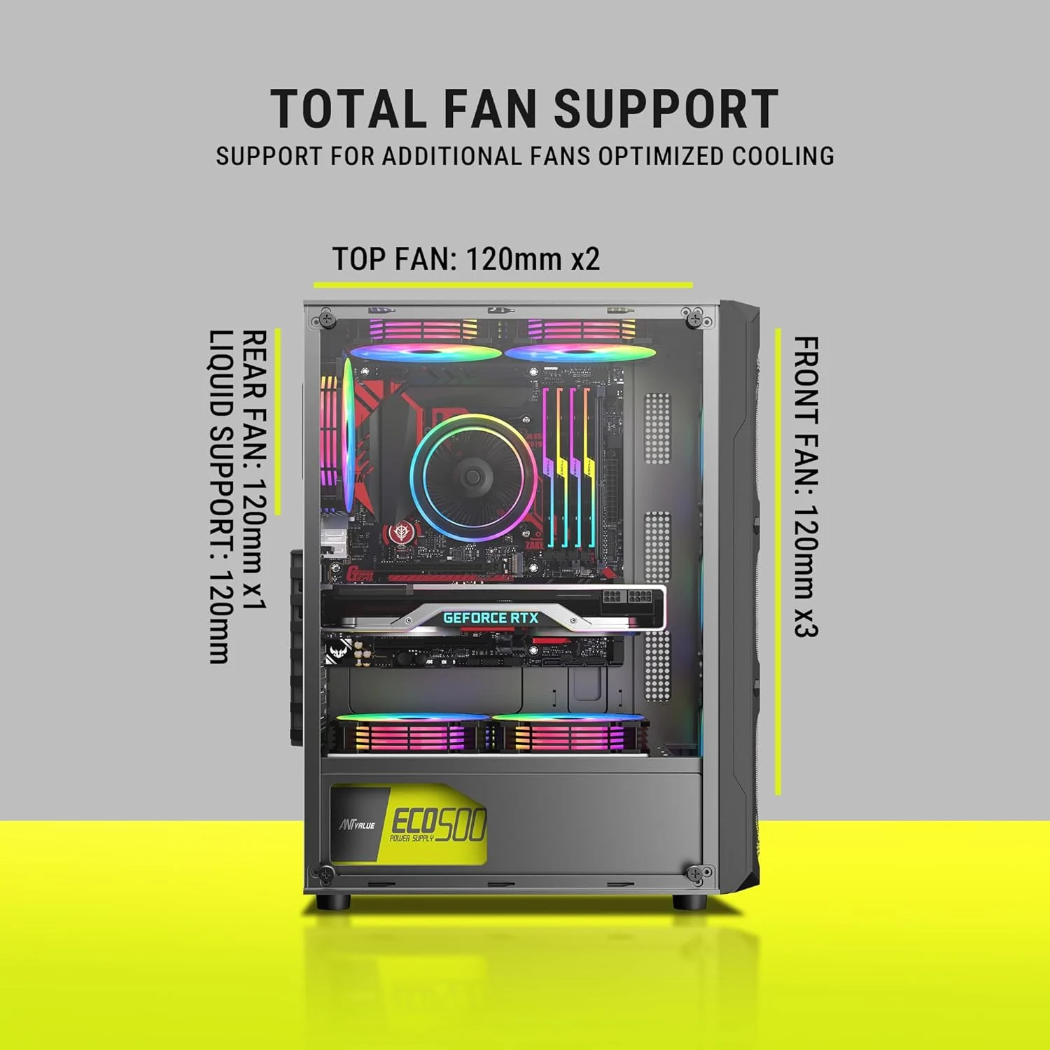 Ant Value VM50 ARGB Mid-Tower Gaming Computer Cabinet