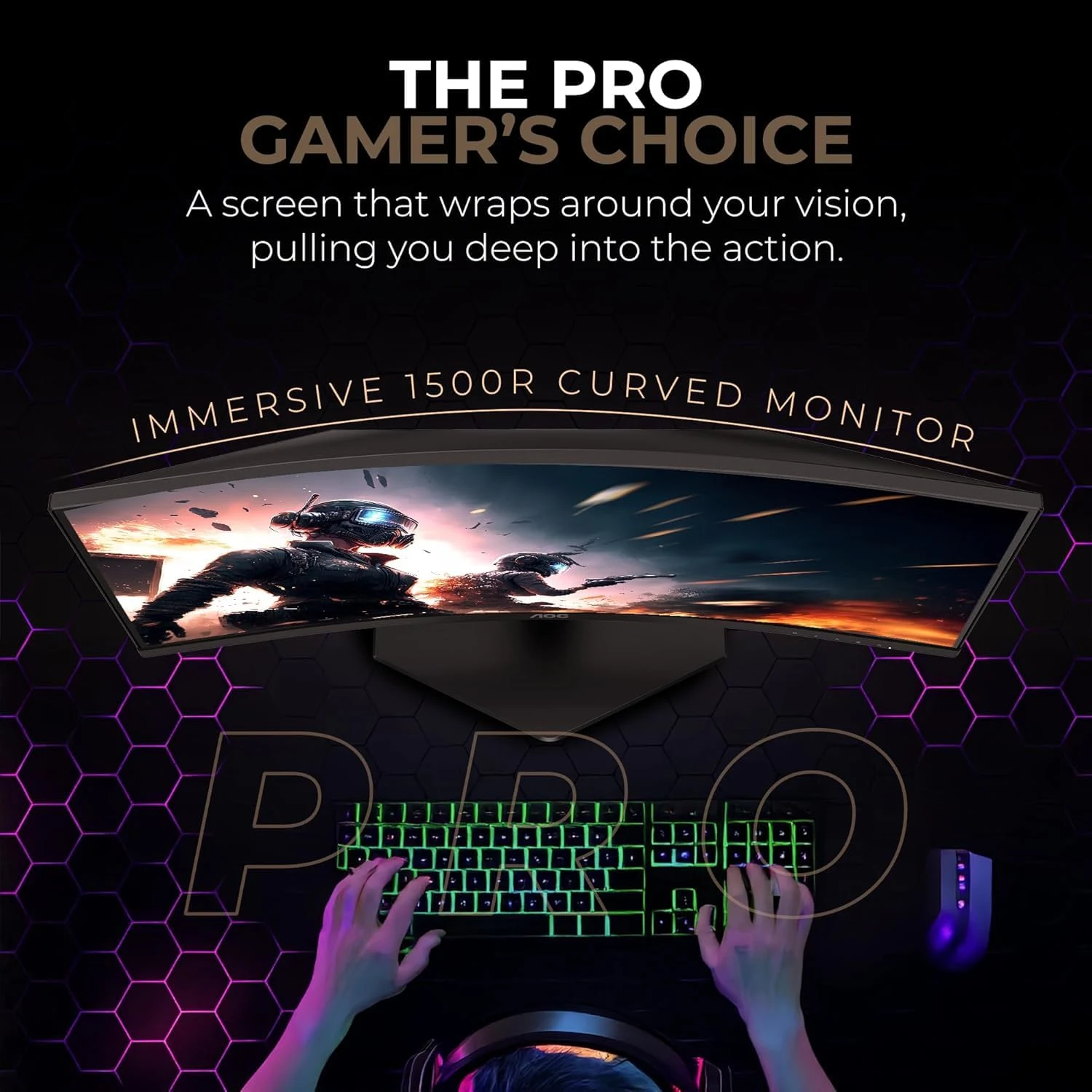 AOC C27G4Z 27 Inch 280Hz Curved Height Adjustable Monitor