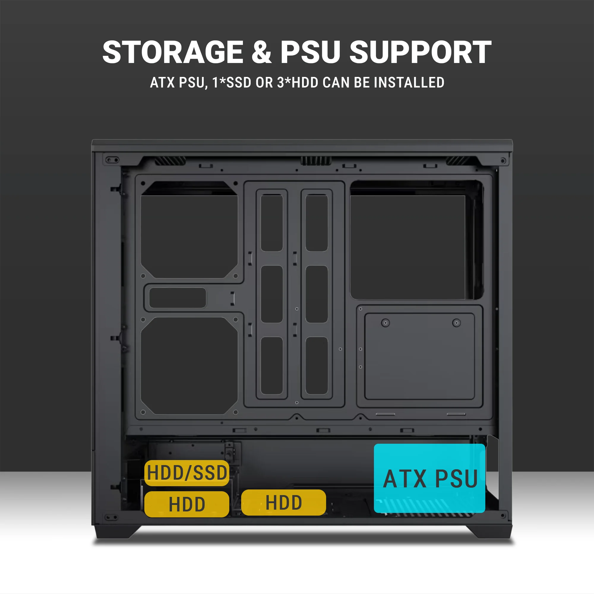 Ant Esports Crystal X6 Lite ARGB E-ATX Cabinet 6 Fans