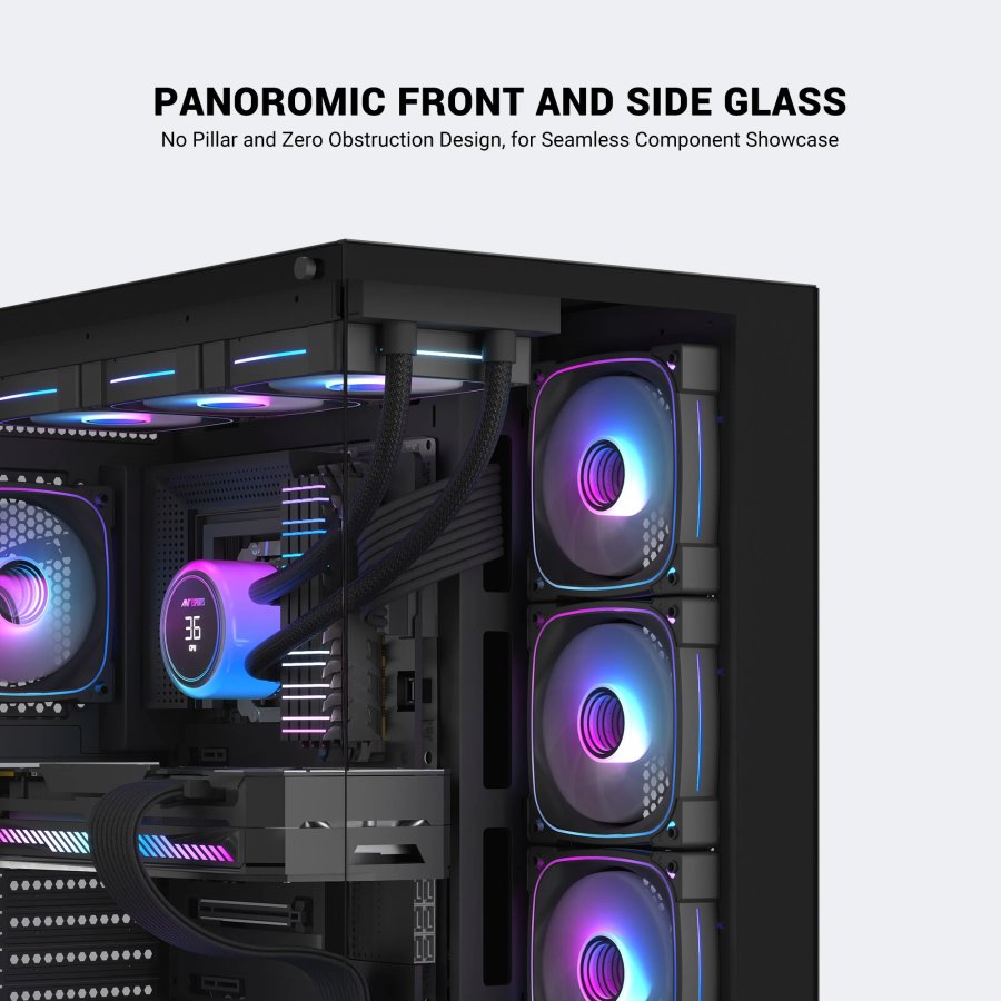 Ant Esports Crystal X7 Pro Max Mid Tower ARGB Gaming Cabinet