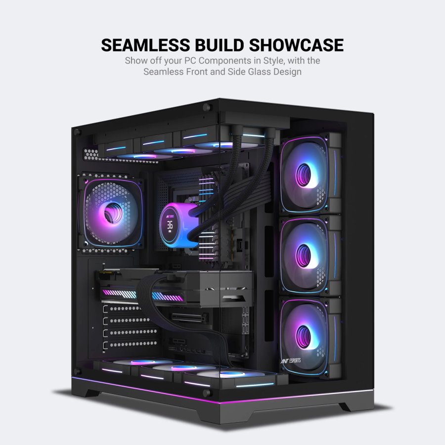 Ant Esports Crystal X7 Pro Max Mid Tower ARGB Gaming Cabinet
