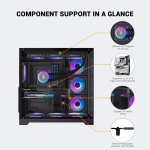 Ant Esports Crystal X7 Pro Max Mid Tower ARGB Gaming Cabinet