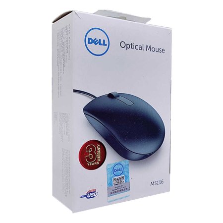 Dell MS116 Wired USB Optical Mouse – Black