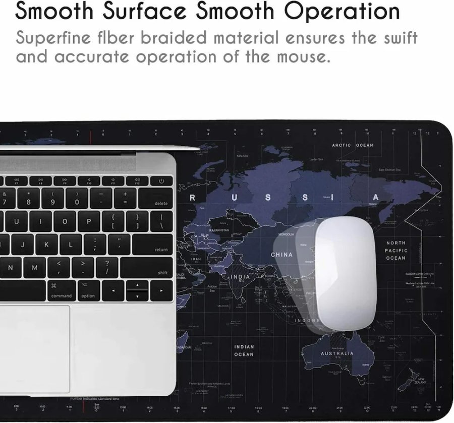 WORLD MAP PRINTED MOUSEPAD 300*800*2MM