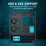 Ant Esports Gaming Cabinet Crystal X3 LCD (Black)