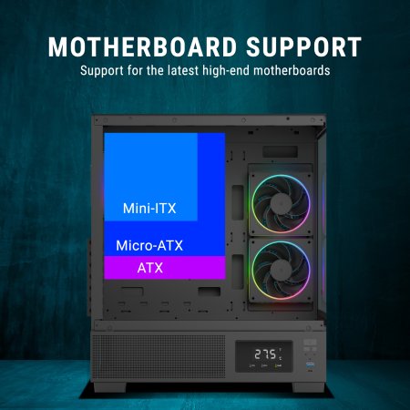 Ant Esports Gaming Cabinet Crystal X3 LCD (Black)