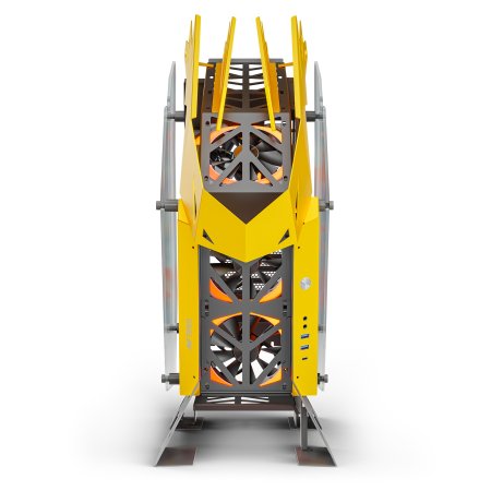 Ant Esports Cypher G7 Mid-Tower ATX Gaming Cabinet – Black-Yellow