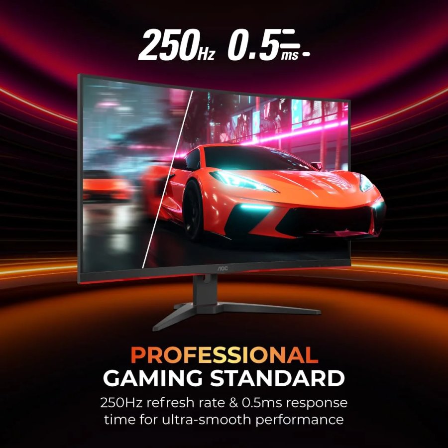 AOC C32G2ZE2 31.5 Inch 250Hz Curved Gaming Monitor