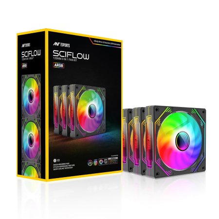 Ant Esports Sciflow ARGB 3-Fan Kit – Black