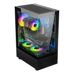 Ant Esports Crystal X2 ARGB Gaming Cabinet Black