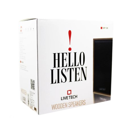 Live Tech Speaker 2.0 USB Wooden SP08