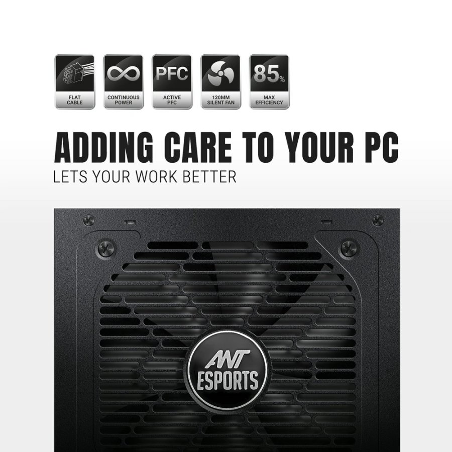 Ant Esports FP550B 550W 80 Plus Bronze Certified Gaming Power Supply