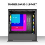 Ant Esports EVO 360 Black Mid Tower Cabinet (ATX/M-ATX/M-ITX)