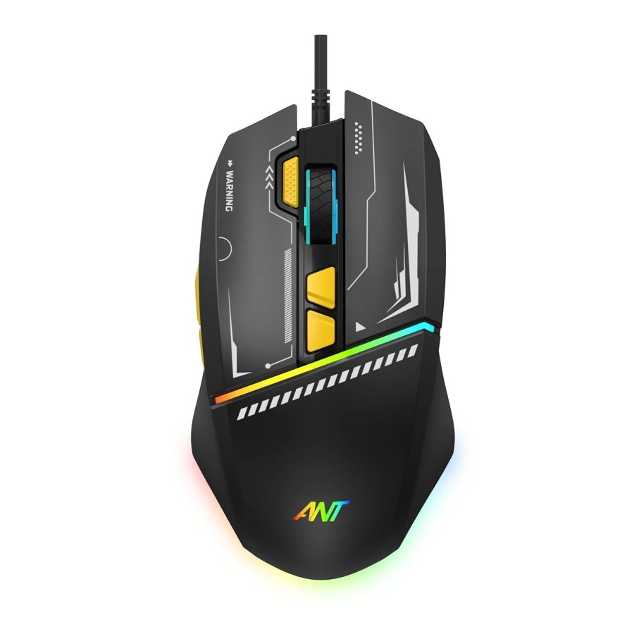 Ant Esports Ghost 50 RGB Gaming Mouse 12800 DPI – Black