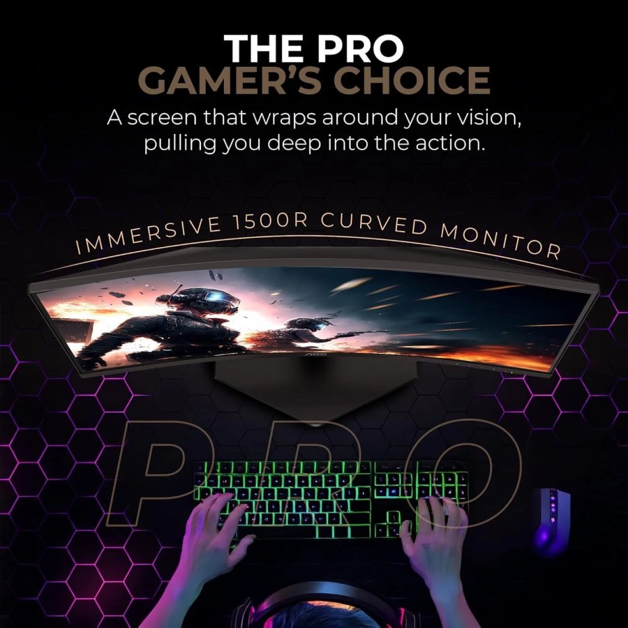 AOC C27G4Z 27 Inch 280Hz Curved Height Adjustable Monitor