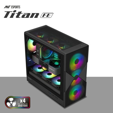Ant Esports Titan FE ARGB ATX Gaming Cabinet 4 Fans