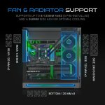 Ant Esports Crystal ARC Pro Black Gaming Cabinet ATX/M-ATX/ITX