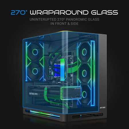 Ant Esports Crystal ARC Pro Black Gaming Cabinet ATX/M-ATX/ITX