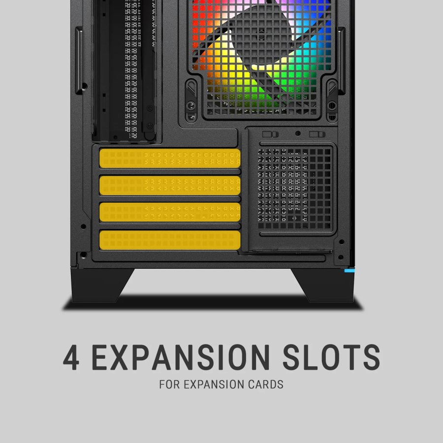 Ant Esports Box C Air V2 M-ATX Cabinet Black 120mm Fan