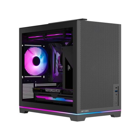 Ant Esports Box C Air V2 M-ATX Cabinet Black 120mm Fan
