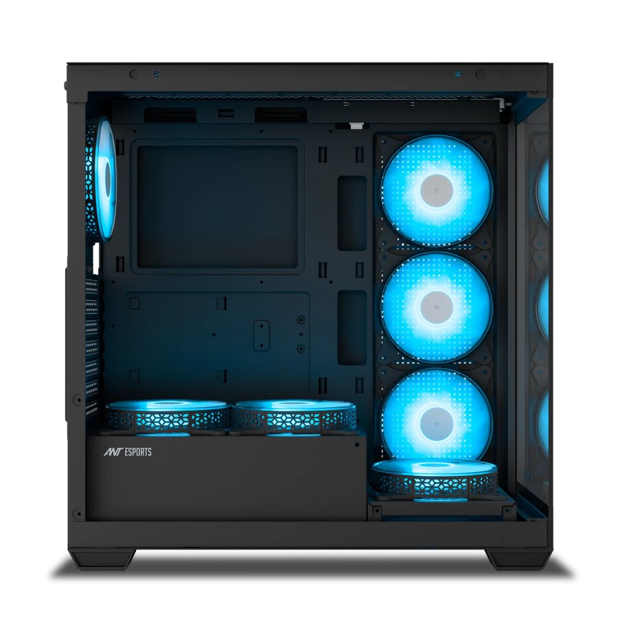 Ant Esports Crystal X7 ATX Cabinet Black 7x120mm Fans