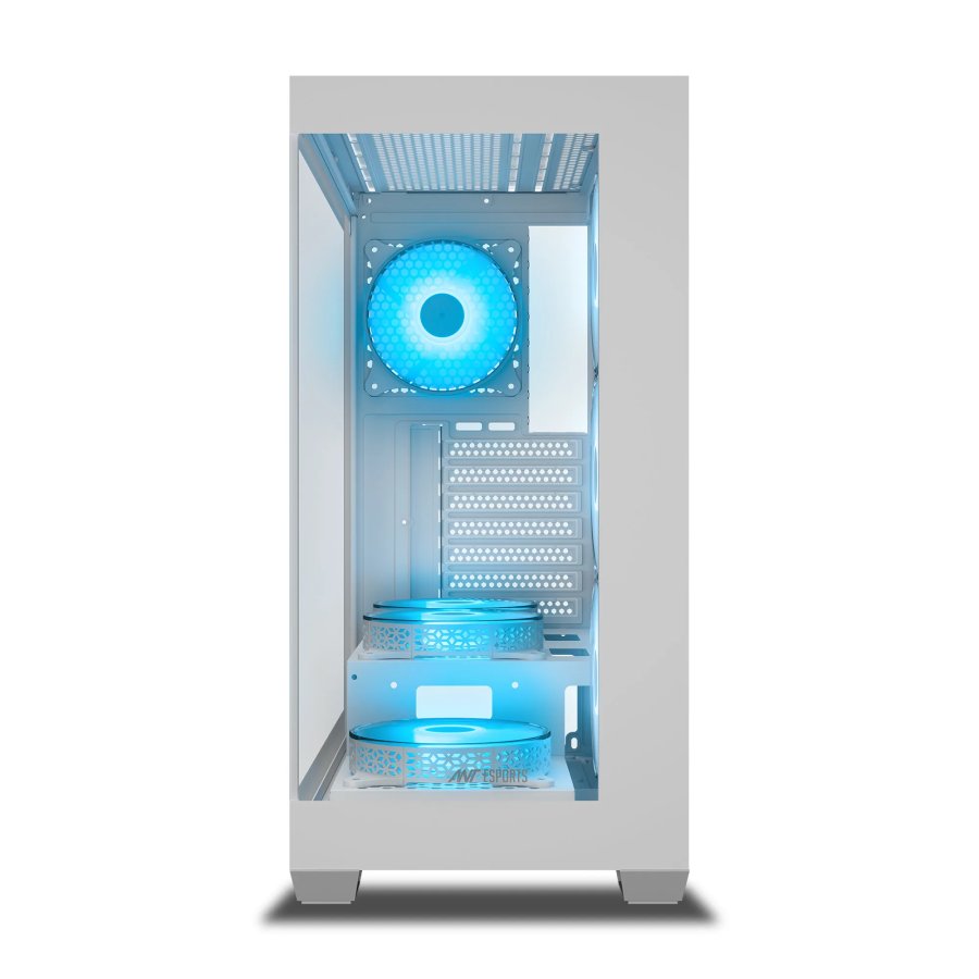 Ant Esports Crystal X7 ATX Cabinet White 7x120mm Fans