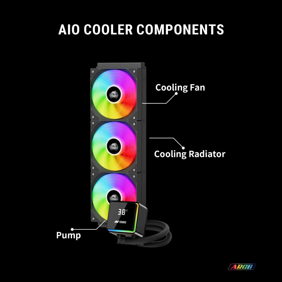 Ant Esports ICE Storm 360 ARGB Liquid CPU Cooler