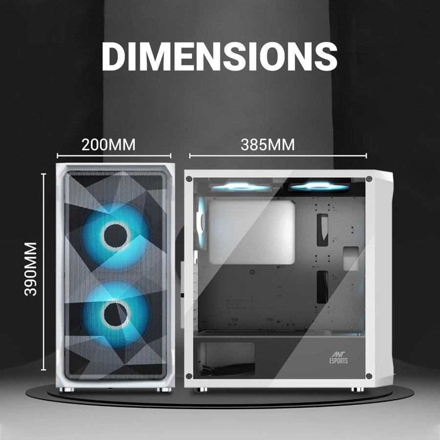 Ant Esports 100 Air Mini M-ATX Cabinet 2x120mm Fans