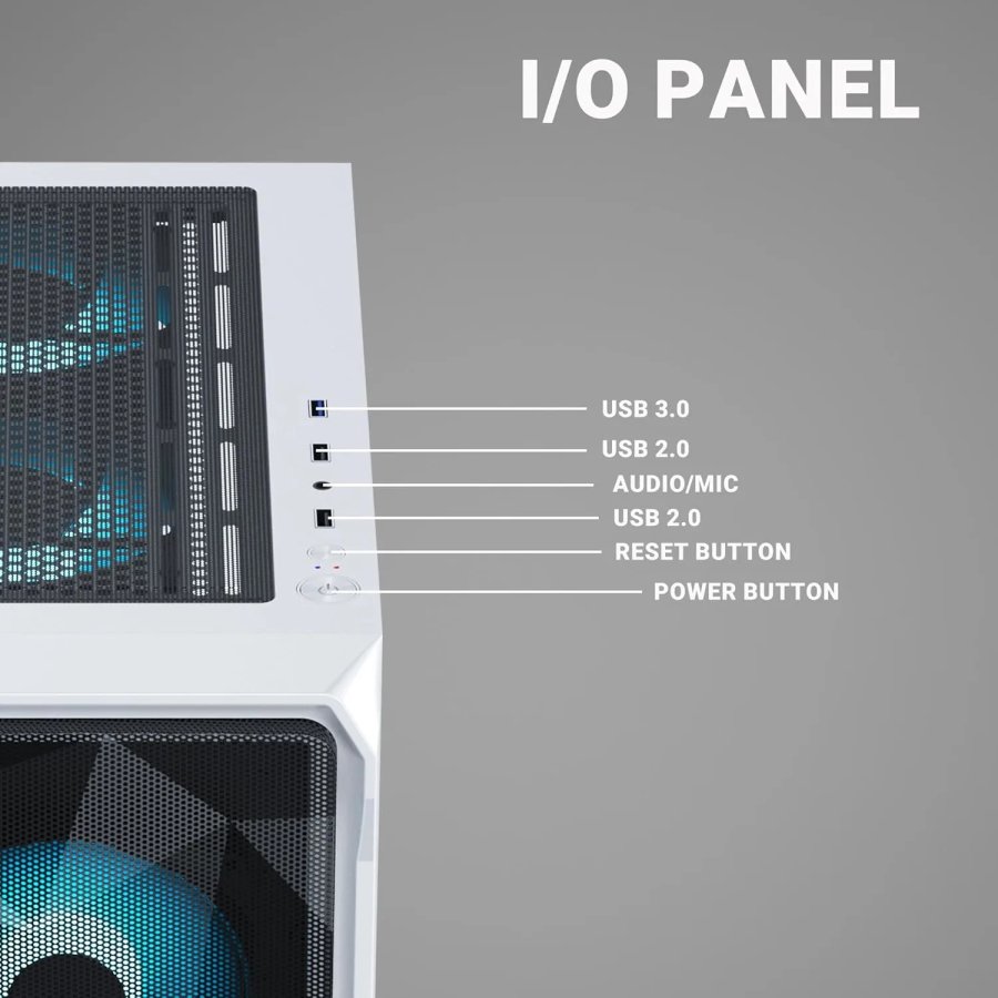 Ant Esports 100 Air Mini M-ATX Cabinet 2x120mm Fans