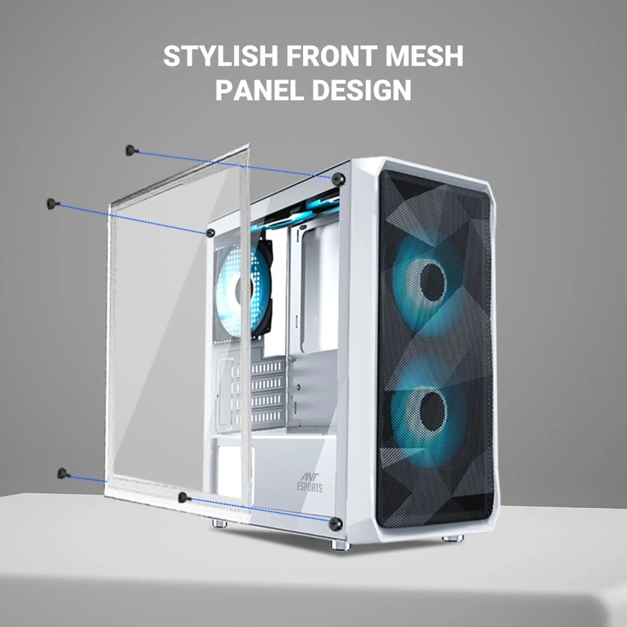 Ant Esports 100 Air Mini M-ATX Cabinet 2x120mm Fans