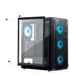 Ant Esports ICE-112 ARGB ATX Cabinet Black 4 Fans