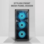 Ant Esports ICE-112 ARGB ATX Cabinet Black 4 Fans