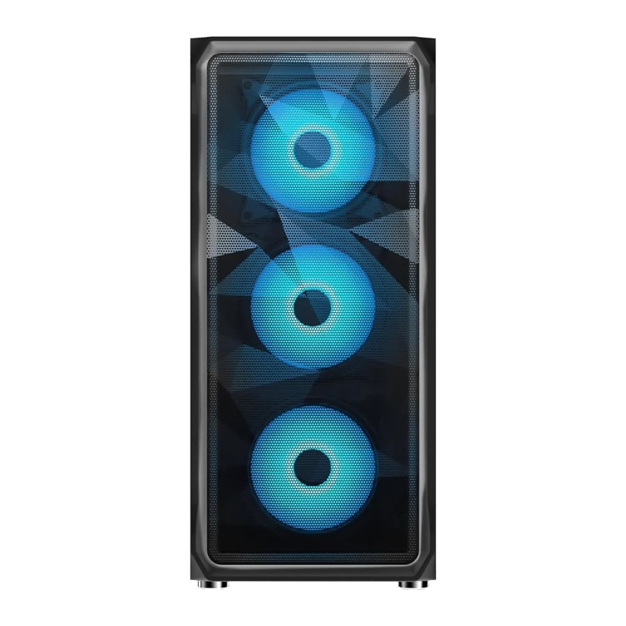 Ant Esports ICE-112 ARGB ATX Cabinet Black 4 Fans