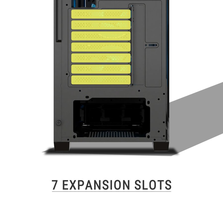 Ant Esports AQUA 360 4F Cabinet Black with 4 Fans