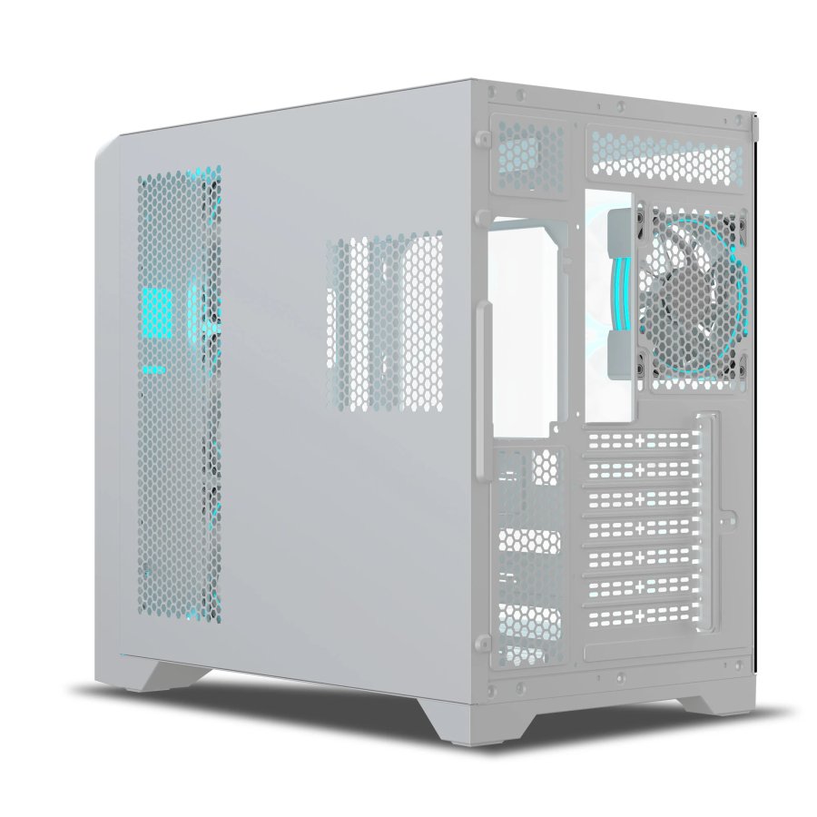 Ant Esports Crystal ARC Gaming Cabinet White