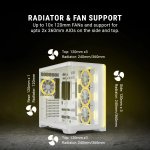 Ant Esports Crystal ARC Gaming Cabinet White